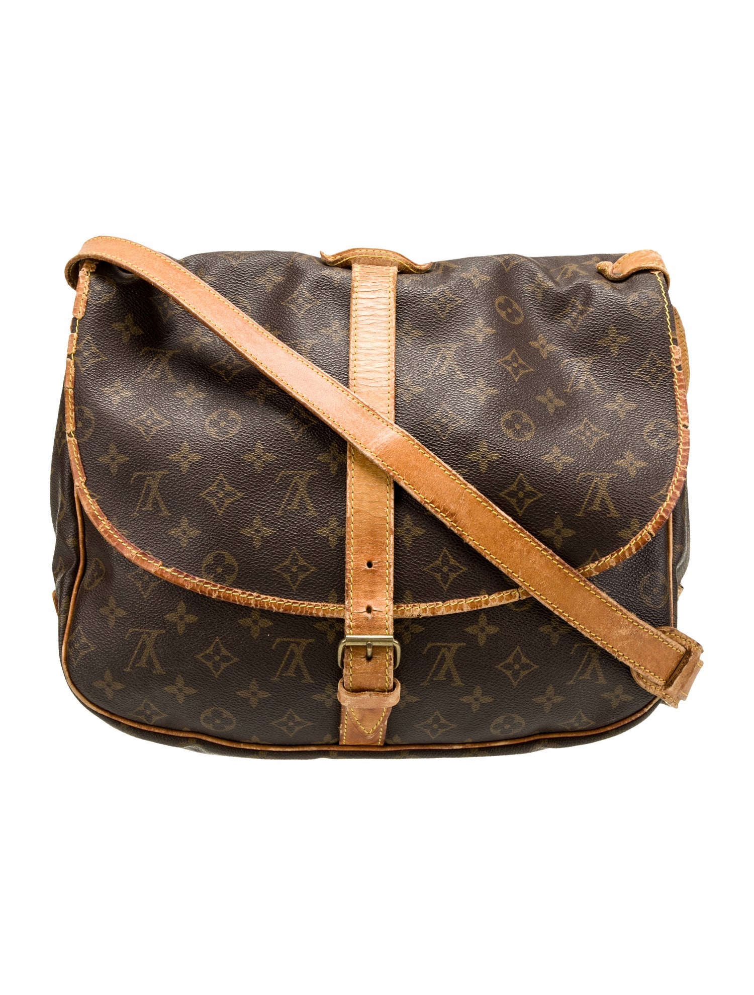 Louis Vuitton Coated Canvas Saumur 30